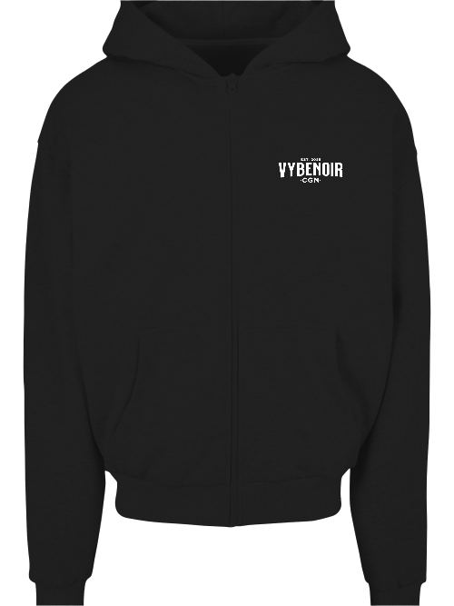 V Y B E N O I R SMILE ZIP HOODIE - VybeNoir
