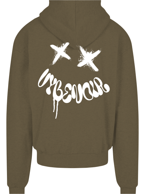 V Y B E N O I R SMILE ZIP HOODIE - VybeNoir